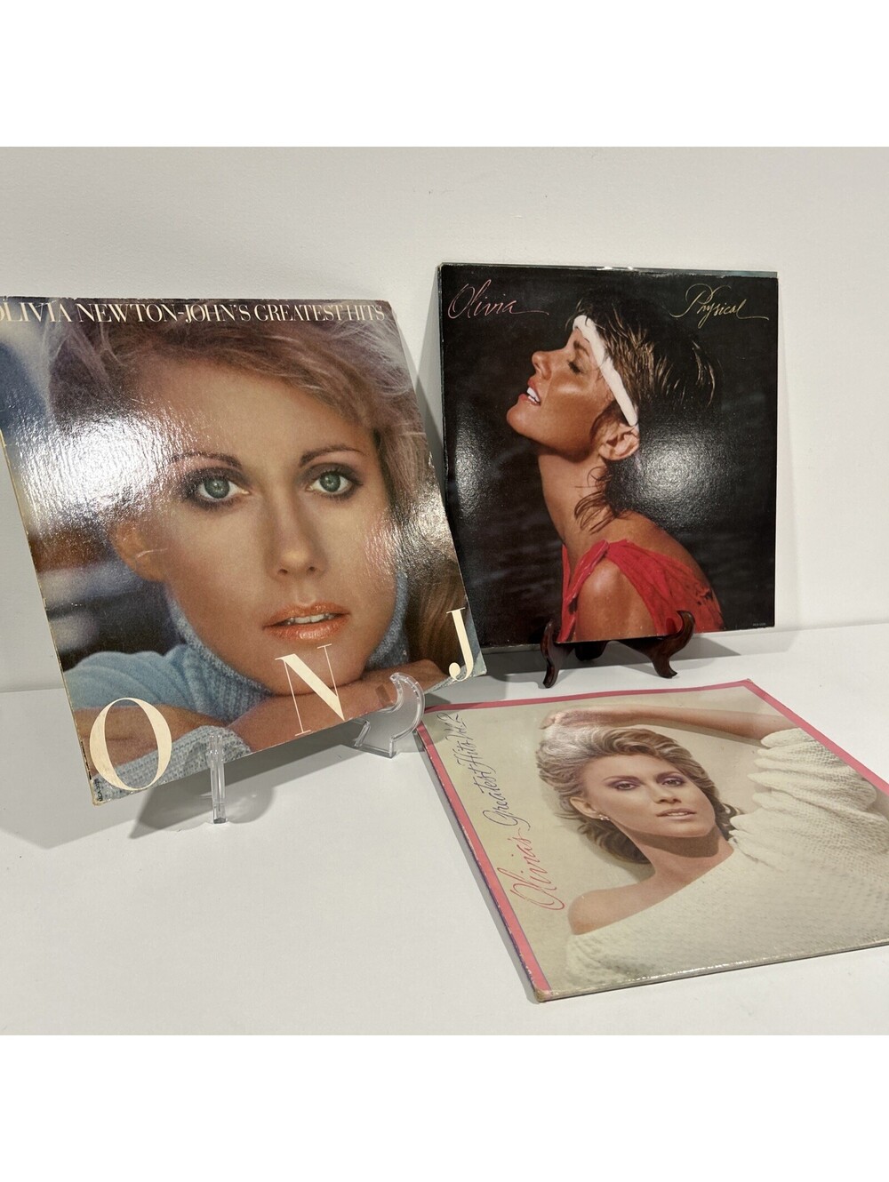 OLIVIA NEWTON-JOHN Greatest Hits Vol 1 & 2 Physical Vinyl LP Lot Vintage Records